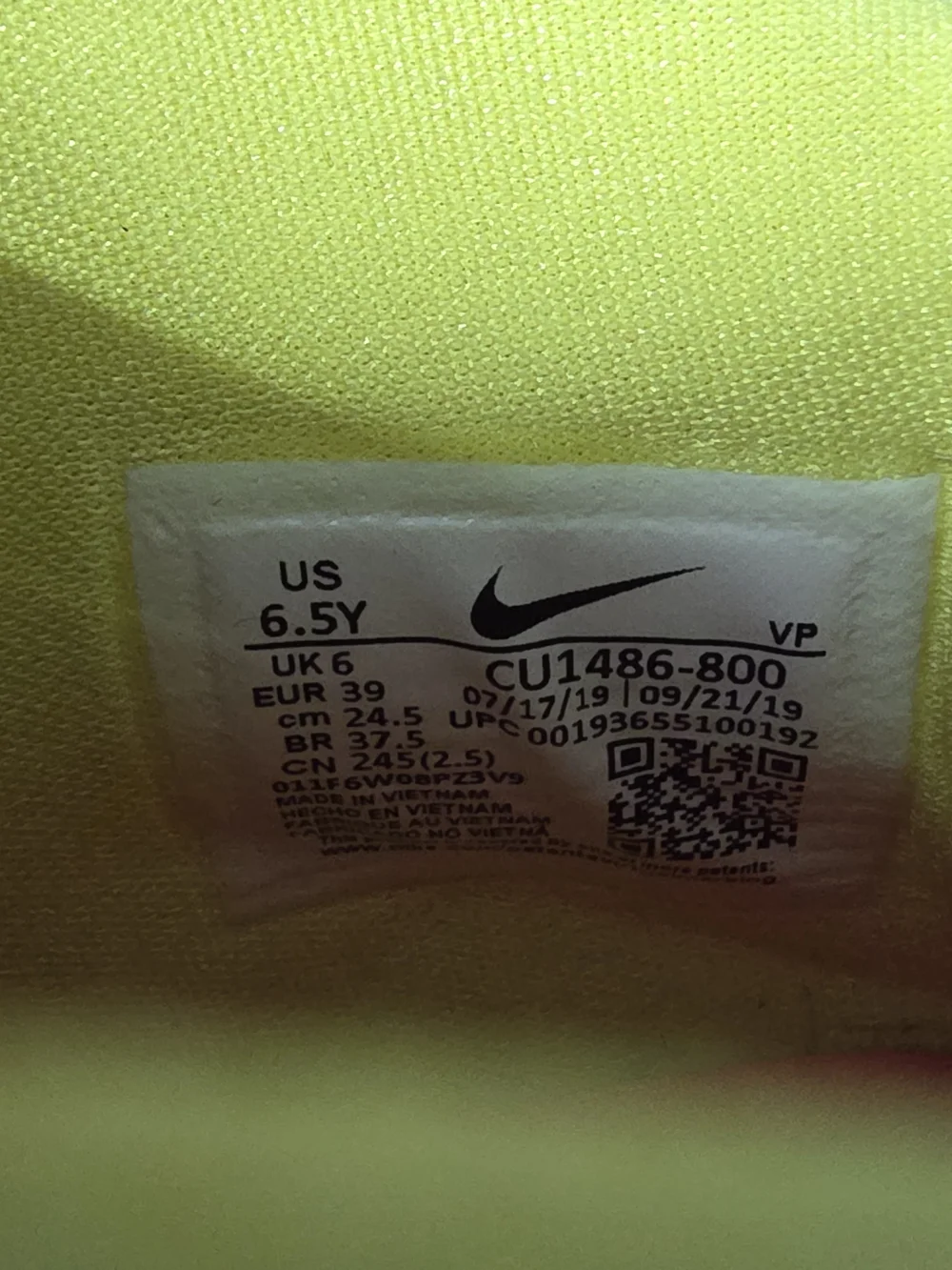 Nike Zoom Freak 1 Kids 6.5Y Multicolor Colorblock Basketball Low Top CU1486-800